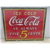 Image 2 : 4 Metal Coca Cola Signs Largest is 13'' x 10 1/2''
