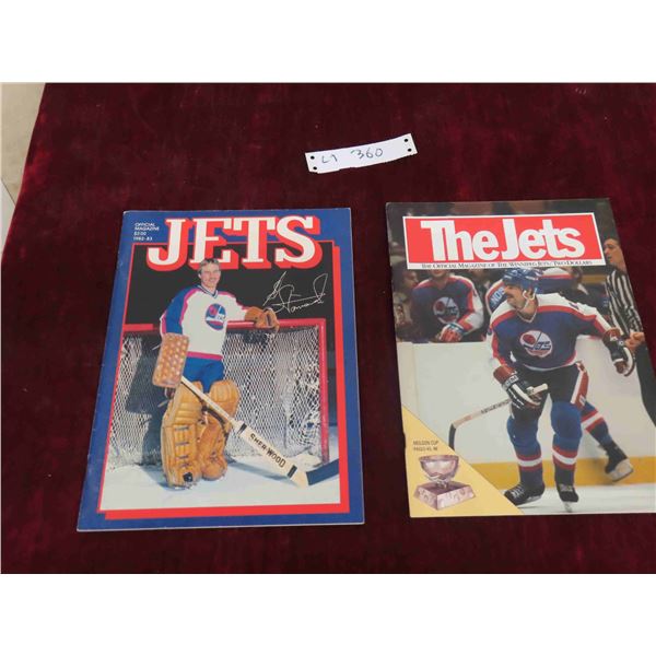 2 Vintage 1982/83 and 1984/85 Official Winnipeg Jets NHL Programs MacLean & Staniowski