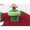 Image 2 : Vintage 2 Green Coal Oil Lanterns 13'' Tall 