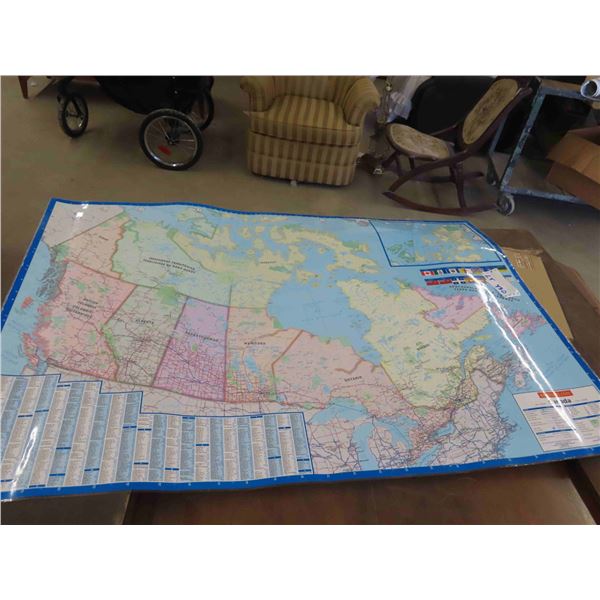 2 Magnetic White Boards 36'' T x 24'' W , Large US Map 50'' x 40'' with State Flags, 