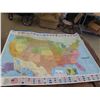 Image 2 : 2 Magnetic White Boards 36'' T x 24'' W , Large US Map 50'' x 40'' with State Flags, 