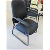 Image 2 : 2 Heavy Duty Steel and Upholstered Reception Chairs Black - Very Fine Condition