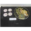 Image 1 : Vintage 1960s Disneyland California Metal Display Tray , Las Vegas Four Queens Coaster Set