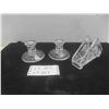 Image 1 : Rare Vintage 1970s Bohemia Hand Cut Crystal Napkin Holder Pinwheel Cut Crystal Footed 