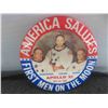 Image 3 : 1969 Apollo XI Moon Landing Button Vintage Rare & Apollo II The Eagle Has Landed Sewn on Patch 