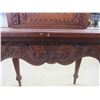 Image 11 : Heavily Detailed Carved Desk with Hutch 63'' x 36'' x 22'' 