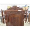 Image 5 : Heavily Detailed Carved Desk with Hutch 63'' x 36'' x 22'' 