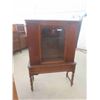 Image 1 : Walnut China Cabinet with Shelf 62'' x 42'' x 16'' 