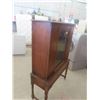 Image 2 : Walnut China Cabinet with Shelf 62'' x 42'' x 16'' 