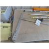 Image 2 : Johnson 4ft Level with Case , Drywall Square , Handled Scraper , 2 Telescope Handles 