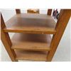 Image 3 : Solid Oak Table with 3 Shelves 16'' x 16'' x 30 1/4'' 