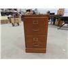 Image 1 : 2 Drawer Oak Filing Cabinet 16'' x 17'' x 28'' 