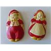 Image 2 : 4pcs Chalkware Includes 2 Americana Pieces Approx. 3 1/4'' Tall 