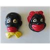 Image 3 : 4pcs Chalkware Includes 2 Americana Pieces Approx. 3 1/4'' Tall 
