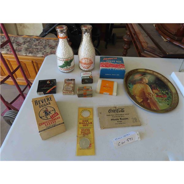 Vintage Products with Advertising : Revere Sugar , Kordite Freeze Box , 