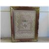 Image 1 : Vintage Framed Needle Work 25 Years Wedding Anniversary Picture
