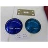 Image 1 : Vintage NCR Co Bill Weight , 2 Glass Lens for Railway Signal Blue/Purple 