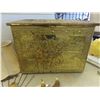 Image 2 : Vintage Wood Box with Embossed Panels 20'' x 14'' x 14 1/2'' , Copper 