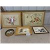 Image 1 : 5 Framed Pictures - Largest is 28 1/4'' x 19 3/4'' 
