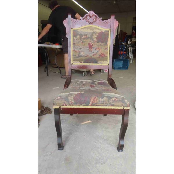 Upholstered Chair with Fisherman Theme 