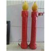 Image 1 : 2 Noel Candle Blow Molds 38'' Tall