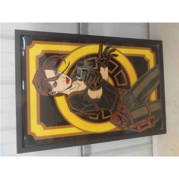 Laura Croft Framed Picture 22 1/2'' x 32 1/2'' 