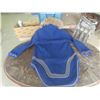 Image 2 : Wool Pullover Coat with Fur Lined Hood (No Size on Tag) Tear on Fur Collar, 