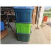 Image 2 : 5 Totes with Lids 24'' x 16'' x 16 1/2'' 