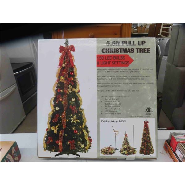 5 1/2ft Pull Up Christmas Tree with Decoration 