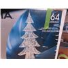 Image 2 : 3 Dimensional White Glitter Light Up Christmas Tree 36'' Tall