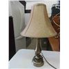 Image 2 : Wood Framed Mirror 22'' x 21'' , 2 Table Lamps 18'' + 19'' Tall