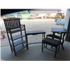 Image 1 : 4 Pieces of Black Painted Furniture : 4 Tier Shelf 20 1/4'' x 12'' x 48'' H , 