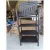 Image 2 : 4 Pieces of Black Painted Furniture : 4 Tier Shelf 20 1/4'' x 12'' x 48'' H , 