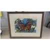 Image 2 : Framed Needlepoint Picture 19'' x 15'' , Vintage Fold Up Table 26 1/4'' x 15'' x