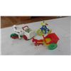 Image 2 : Vintage Lot of Canadian Plastic Cars , Doll House Toys & Wind Up Toys