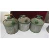 Image 2 : 5 Galvanized Gas Containers 