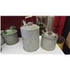 Image 3 : 5 Galvanized Gas Containers 