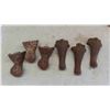 Image 1 : 6 Antique Cast Legs for Stove 