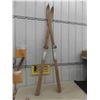 Image 1 : 2 Vintage Wood Skis 84'' L 