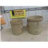Image 1 : 2 Medalta Crocks (1) 3 Gallon (1) 5 Gallon with Handle 
