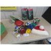 Image 1 : Assorted Christmas Items: Santa Hat, Gutter Clips , Tree Stand, 