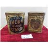 Image 1 : 2 Vintage Tins : Foley Lock + Larson Winnipeg MB , Ivory Gloss
