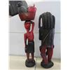 Image 2 : 2 Wood Carved Tribal Figures 32'' & 28'' Tall