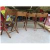 Image 2 : 4 Wood with Upholstered Seat Folding Chairs 