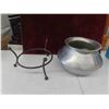 Image 2 : Pewter Spitoon with Stand 
