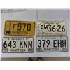 Image 3 : 7 Manitoba License Plates Including 2 Snowmobile Plates , Hubcap