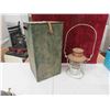 Image 2 : CNR Lantern with Wood Case , Wall Mount Oil Lamp 