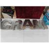 Image 1 : 4 Stainless Steel Letters Approx. 10 3/4'' H x 9'' W Each 