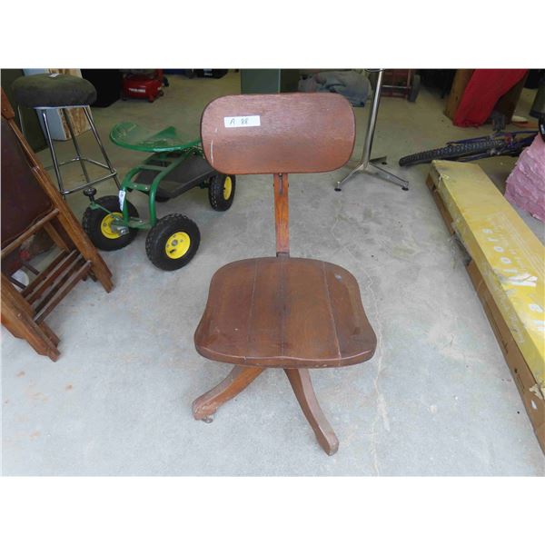 Vintage Oak Steno Chair 