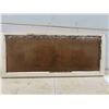 Image 2 : Wood Sash Window with Patterned and Coloured Glass 39'' x 16 1/4'' 